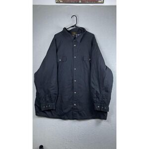 Boulder Creek Jacket Mens 4XL Black Canvas Button Front Plaid Lined Workwear